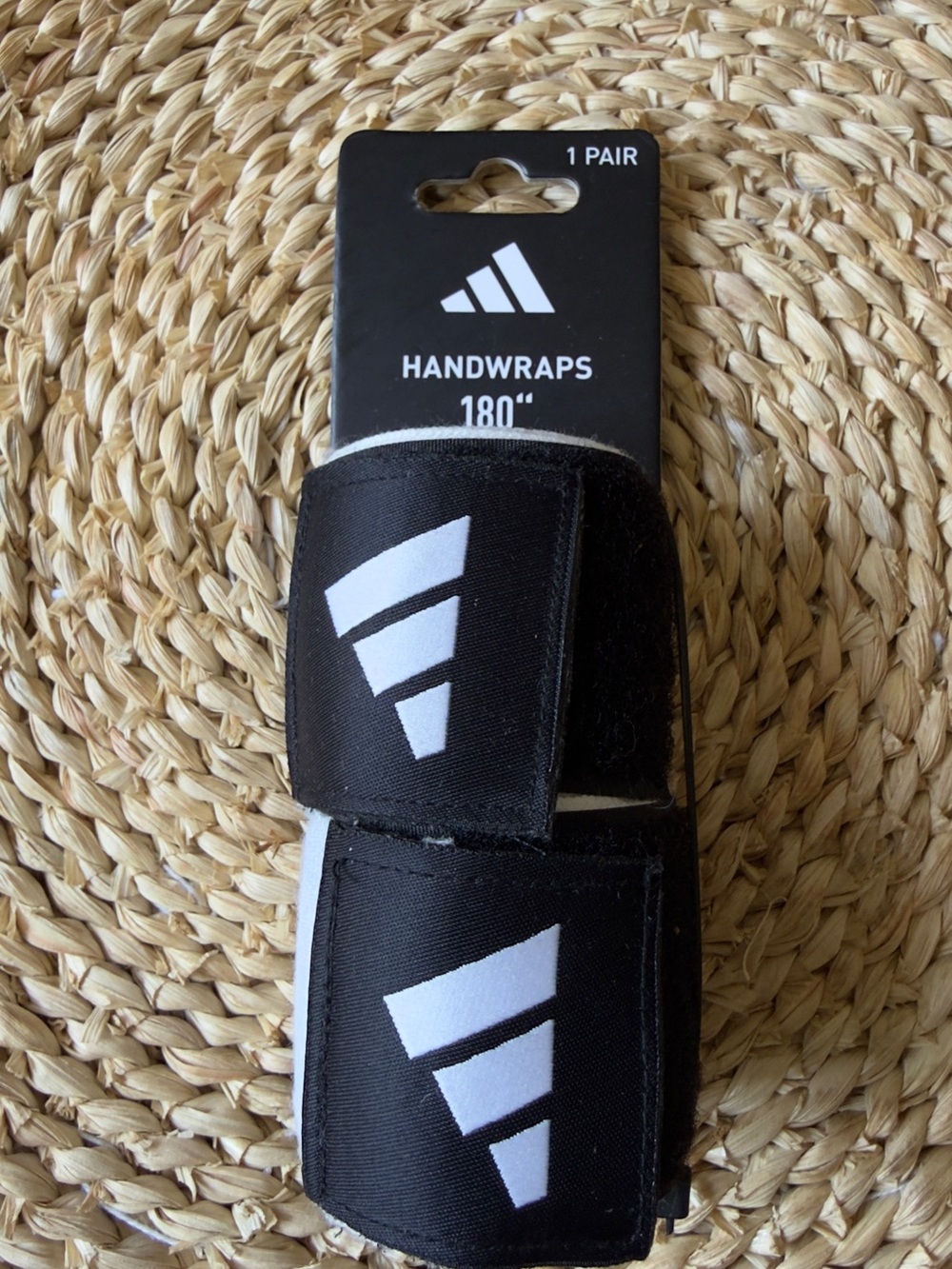 adidas Black and White Handwraps 180" Pair for Men